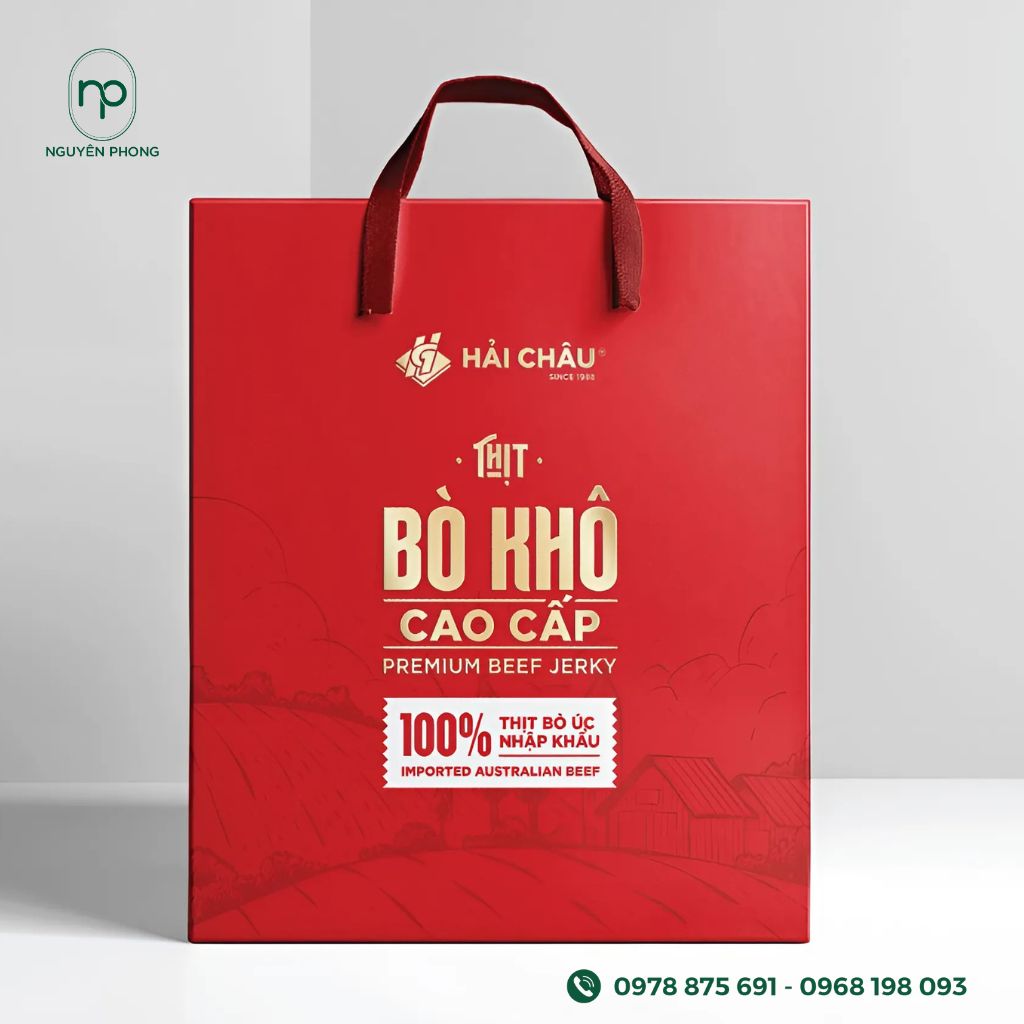 Túi giấy đựng khô bò